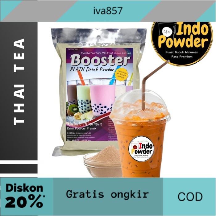 

PROMO PLAIN Bubuk Minuman THAI TEA 1Kg - Tanpa Gula GRATIS ONGKIR