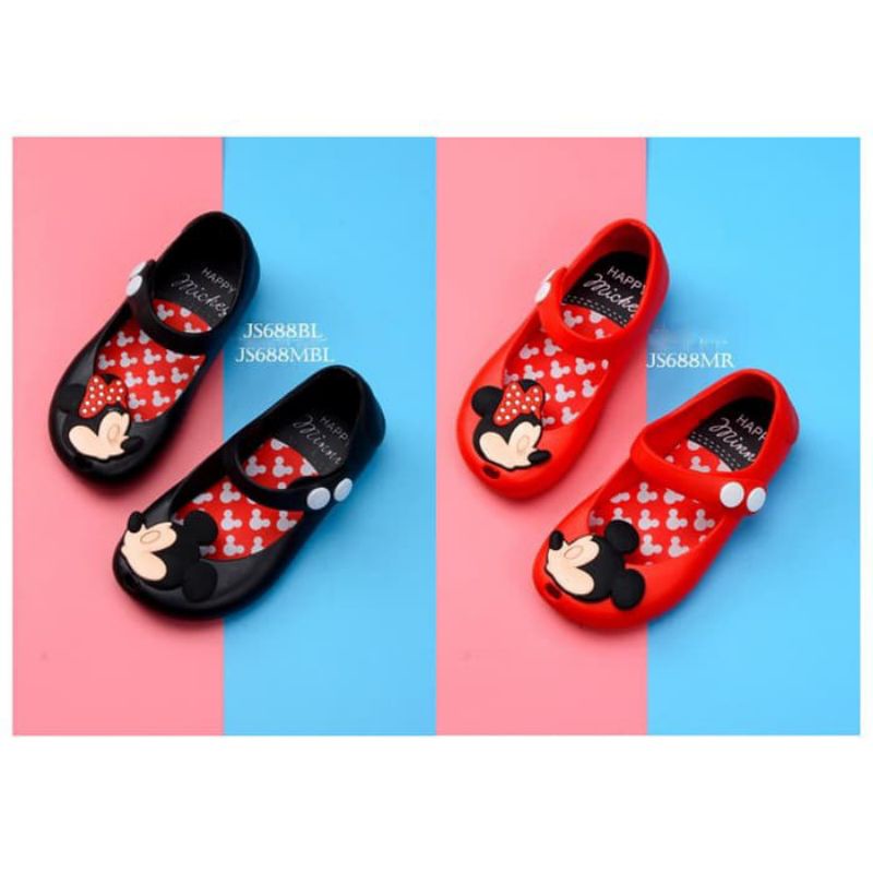 SPT08 - SEPATU JELLY ANAK BALITA JELLY MINNIE KISS WALKER SHOES BABY TODDLER