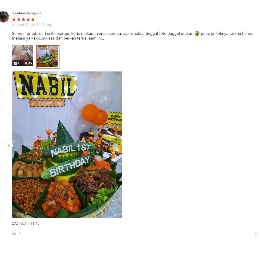 

7.7 Nasi Tumpeng Kuning Ukuran Besar Porsi Bervariasi ,.,.,.,.,.,