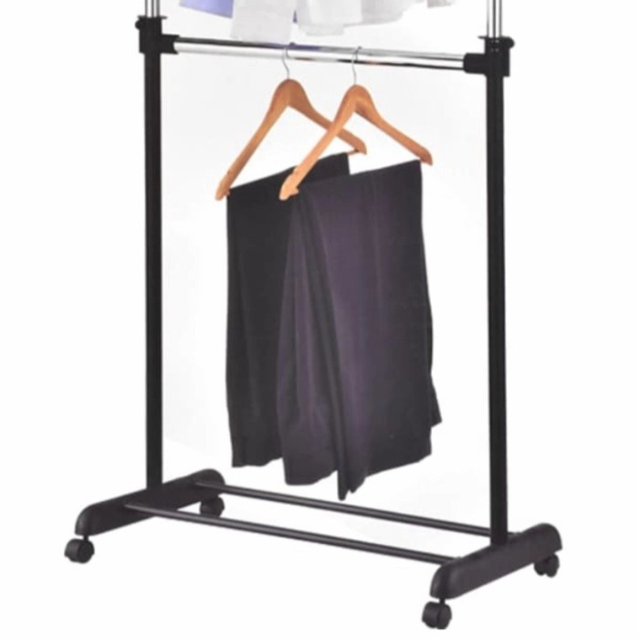 krisbow gantungan pakaian 2 tingkat_single garment rack 2 layer bn17