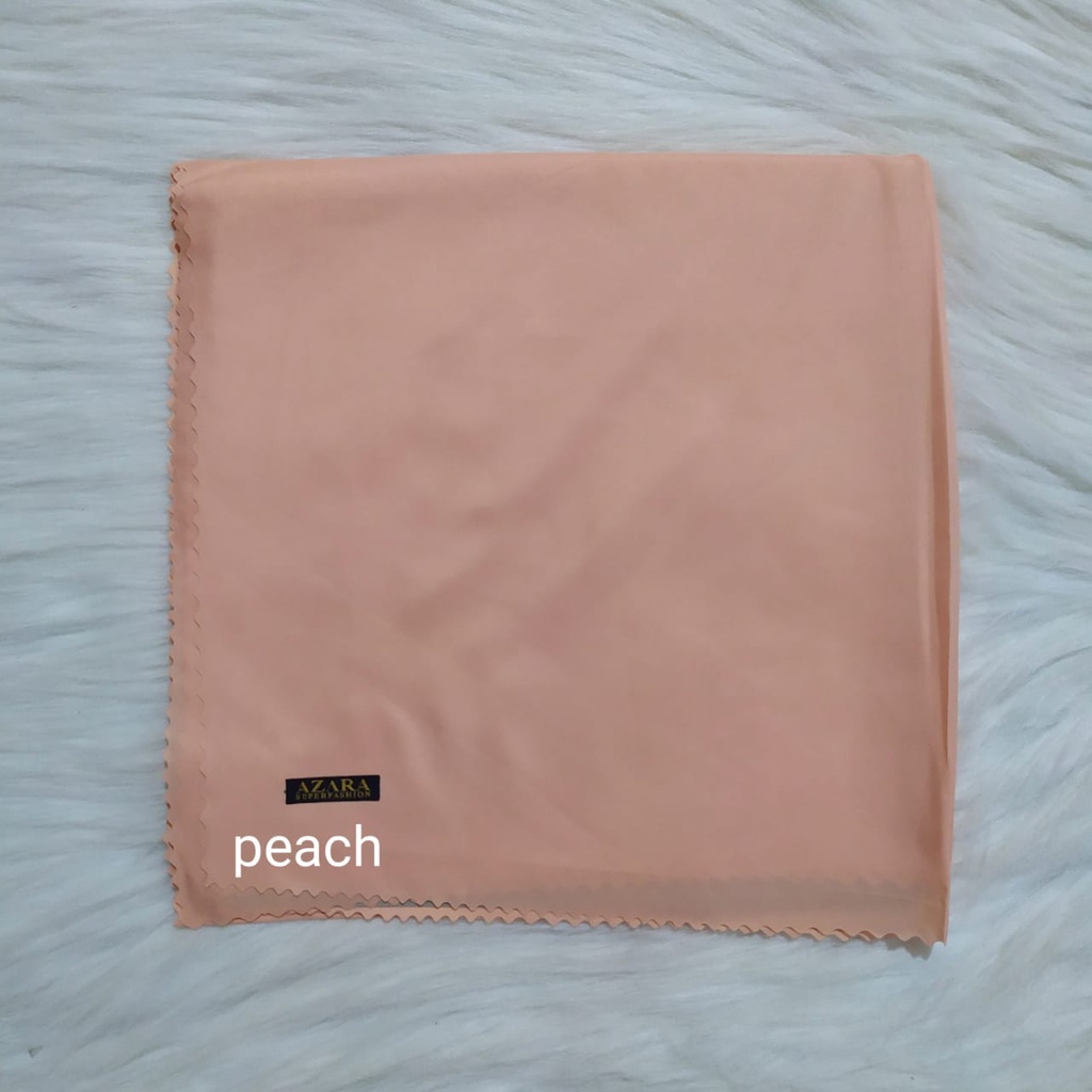 Hijab Azara Oskara / masahi syari 130x130cm LC Jilbab square / segiempat jumbo syar'i Lasercut/Voal-Peach