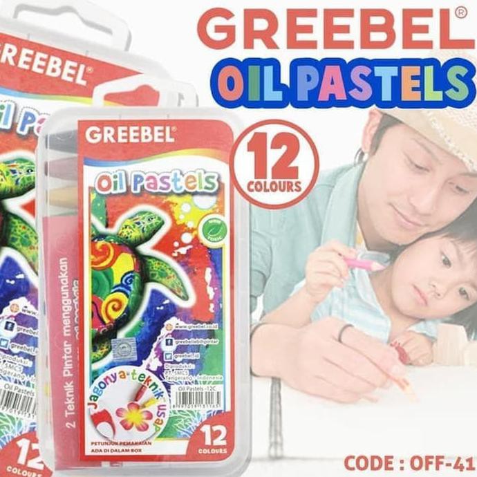 

New Product Crayon Greebel 12 Warna Oil Pastels Krayon Alat Mewarnai - Off-41