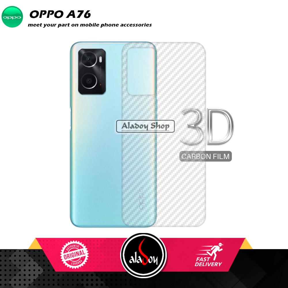 PROMO 3 IN 1 PAKET Tempered Glass Oppo A76 Free Tempered Glass Camera dan Skin Carbon