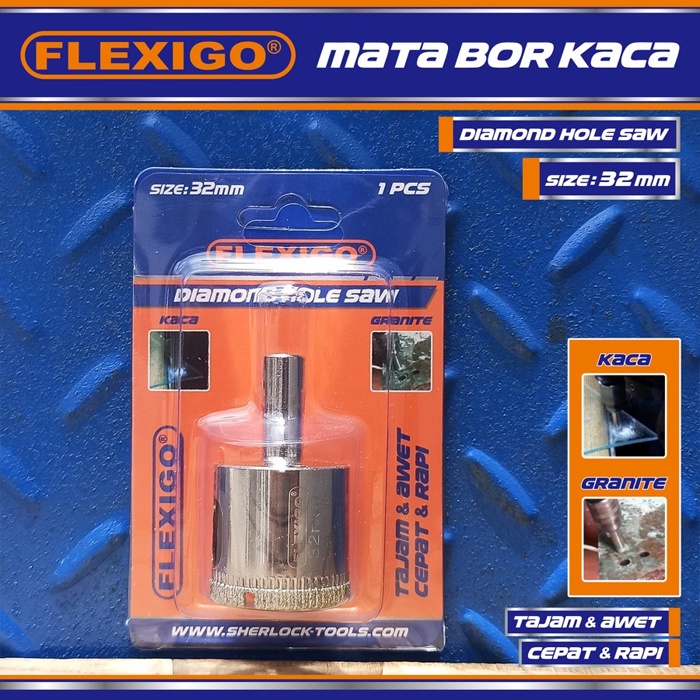 Mata Bor Kaca  Dan Granite 32 mm Original Flexigo Diamon Hole Saw