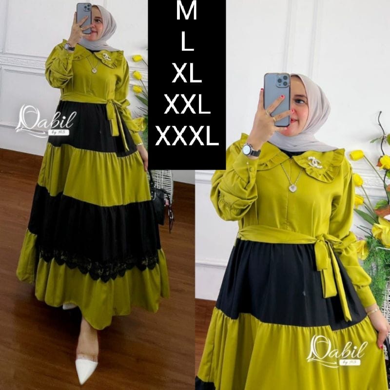 COD Asmiranda Maxy Dress Jumbo M L XL XXL XXXL // Rara dress ceruty babydoll // Gamis Kondangan Jumbo / Gamis Pesta Murah Polos // Fashion Muslim Kekinian // Casual Dress Wanita // Dres Kondangan Polos // Busana Muslim Murah-2