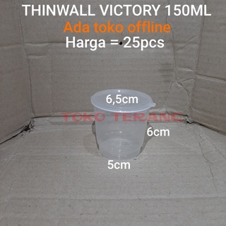 Thinwall food container 150ml kotak/Tempat penyimpanan makanan/Cup sal
