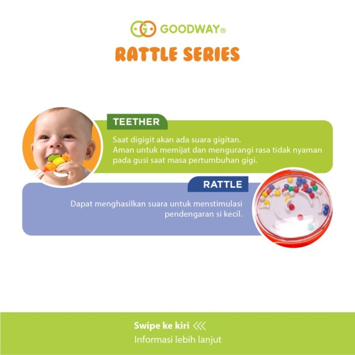 GOODWAY Baby Rattle Toys Mainan Bayi Edukatif Sensory Toys