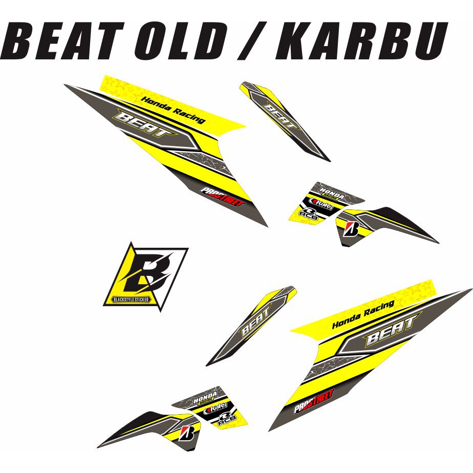 STIKER  BEAT LAMA / STRIPING MOTIP ROAD RACE HONDA BEAT OLD KARBU VARIASI / STRIPING STIKER VARIASI 