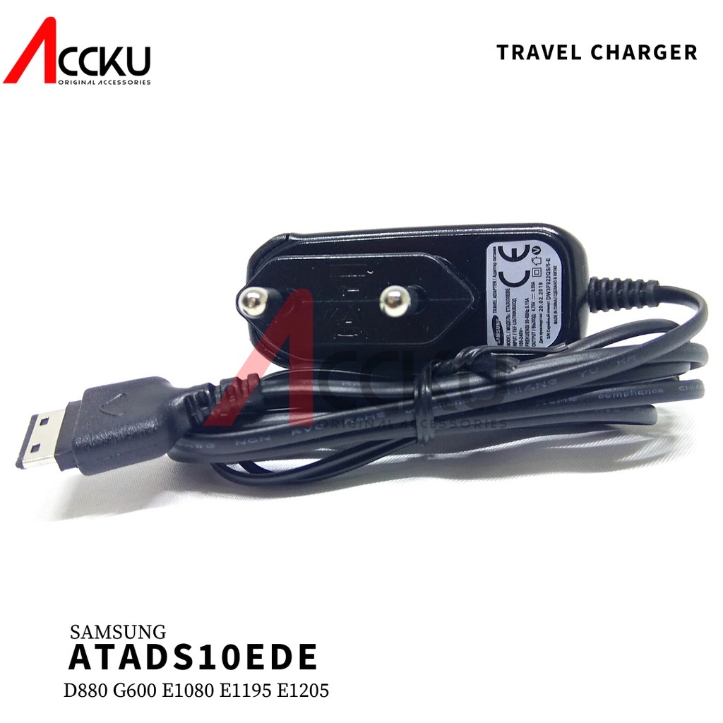 Charger Samsung D880 G600 E1080 E1195 E1205 ATADS10EDE B2700, M3510, M8800, S3030, S3600, S7330, SGH-B100 Original 100%