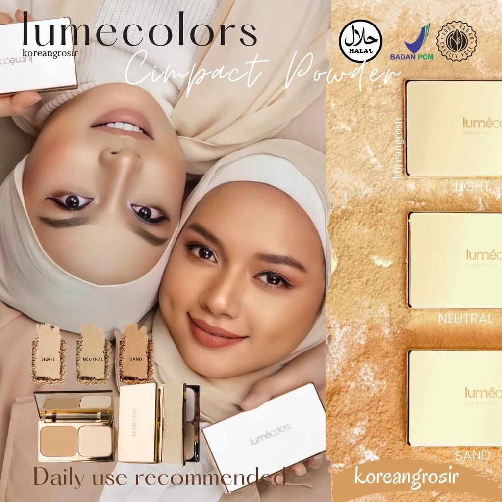 LUMECOLORS COMPACT POWDER BEDAK PADAT TWO WAY CAKE PORE BLURRING EFFECT WITH OIL CONTROL BEDAK PADAT