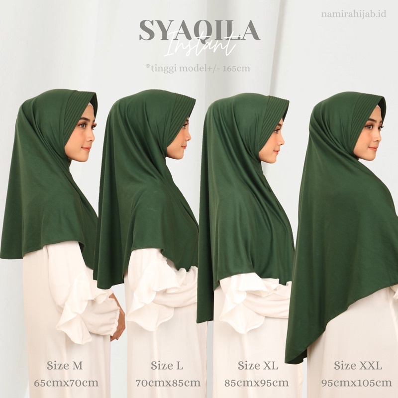Bergo Syaqila Size L - Jilbab Bergo Pad Antem Hijab Khimar Bergo Kaos Antem Murah Kerudung Antem-1