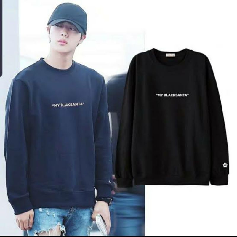 Sweater Basic Kpop BTS jin My black santa