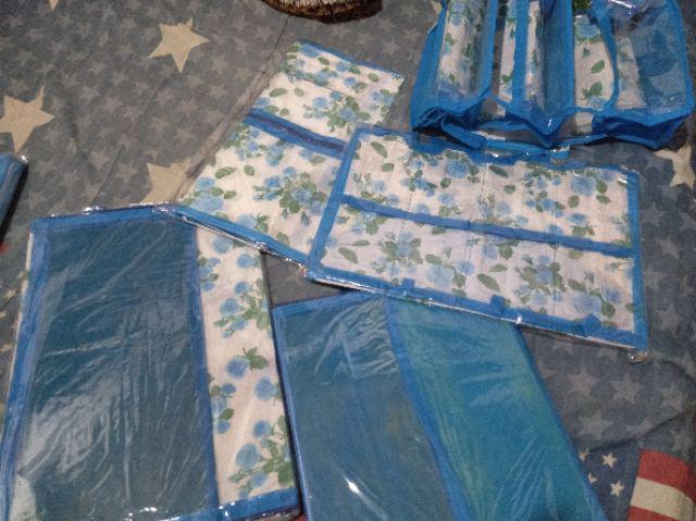 Promo Murah Set 5in1 Rak Gantung Motif Bunga Non Resleting Kualitas