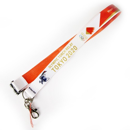 ORIGINALS TOKYO OLYMPIC PARALYMPIC MERCHANDISE - NECK STRAP LANYARD OLYMPIC TORCH RELAY MASCOT