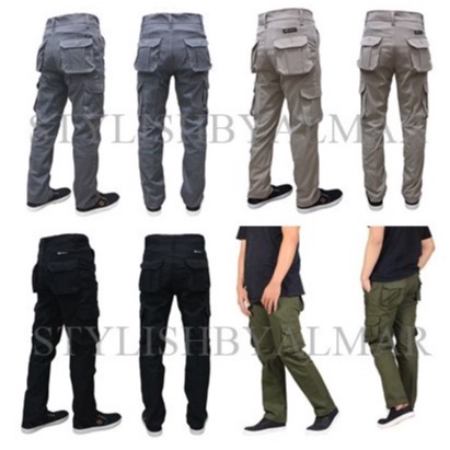 Celana Cargo Panjang Dickies Pria Cowok hitam abu hijau army cream berkualitas