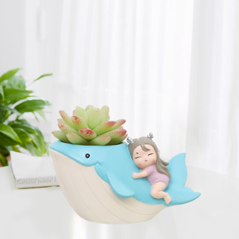 Cetakan Pot Bunga Handmade DIY Bentuk Paus 3D Bahan Silikon Untuk Dekorasi Rumah