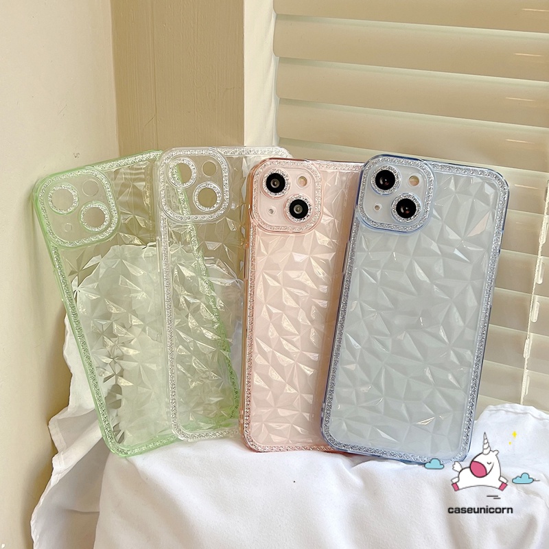 Soft Case TPU Motif Berlian 3D Glitter Untuk IPhone 7 8 Plus XR X XS Max 14 14 Pro 14 Max SE 2020 11 8 Plus 6 6s 7 Plus