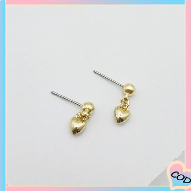 COD❤️ Anting Cinta Kecil Tetesan Air Kecil Berbentuk Hati Desain Niche Anting Sederhana Kelas Atas-A.one