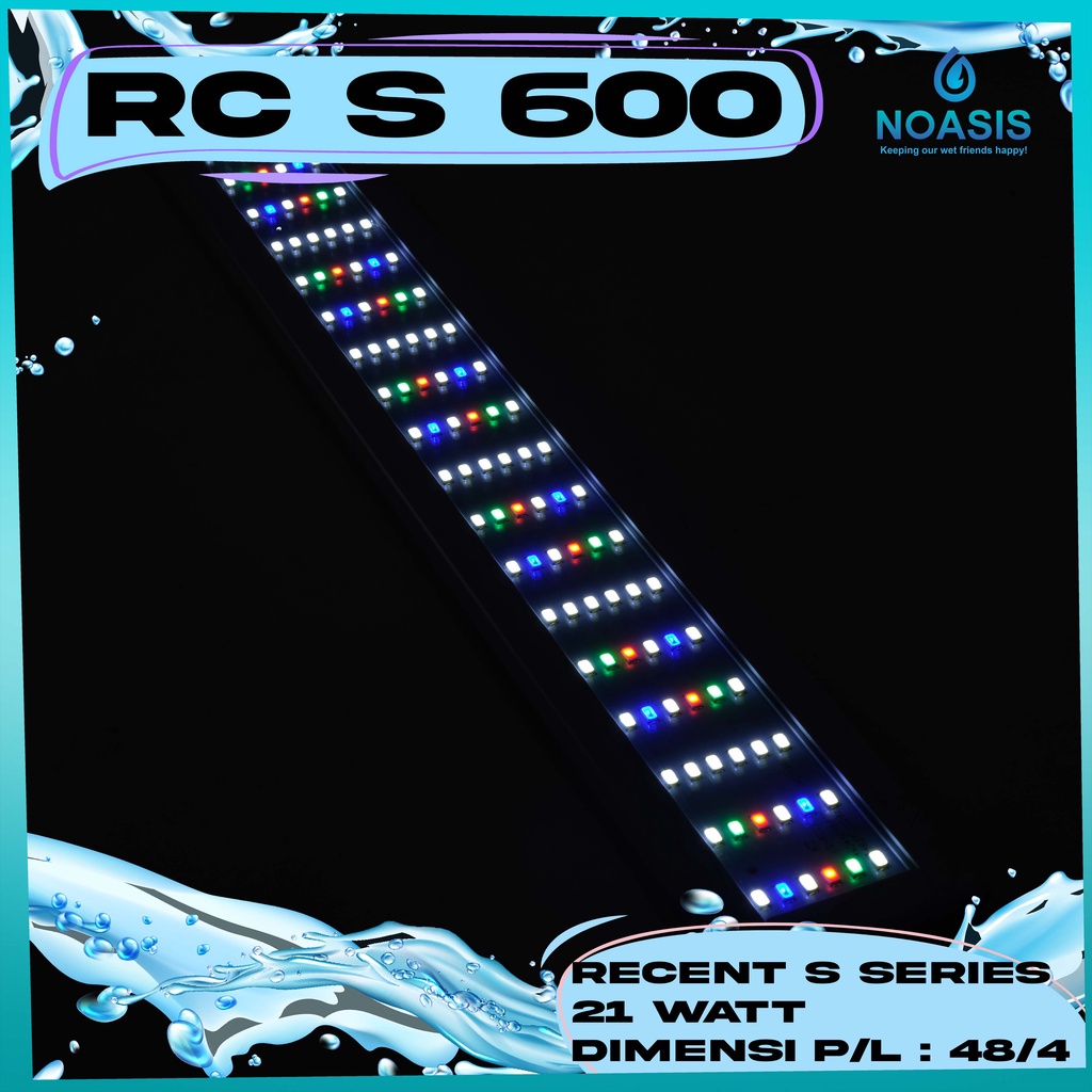 LAMPU LED RECENT S600 S-600 21W AQUASCAPE AQUARIUM S-SERIES LOW WATT