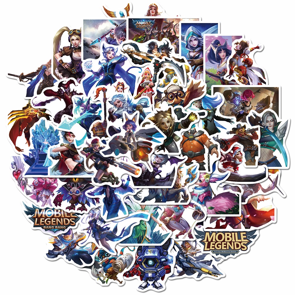 50 Pcs Stiker Motif Kartun Game Legends Tahan Air Untuk Dekorasi Laptop