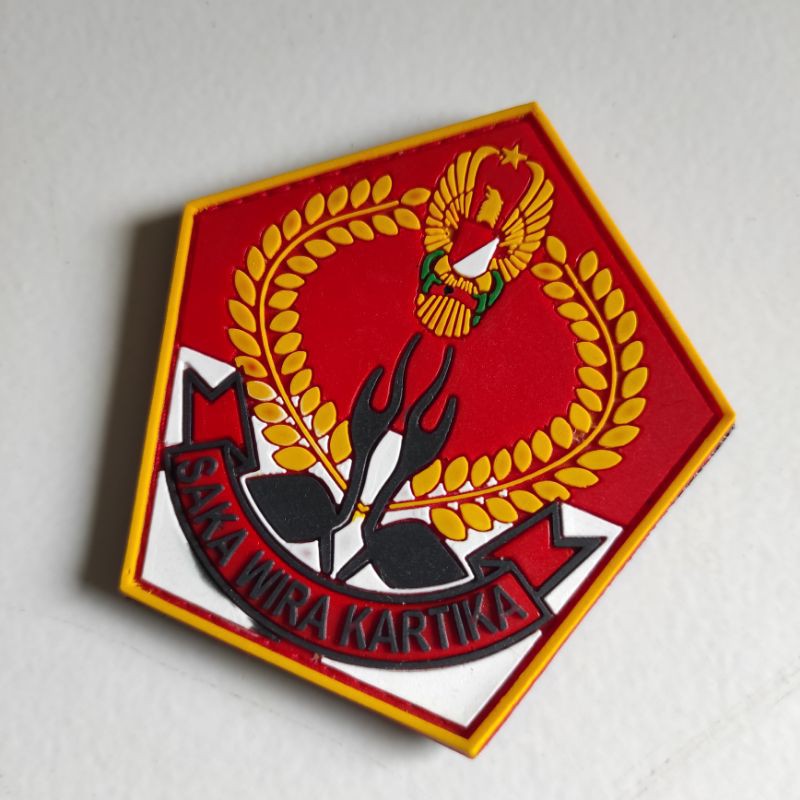 PATCH RUBBER LOGO PRAMUKA SAKA WIRAKARTIKA/TEMPELAN EMBLEM KARET VELCRO