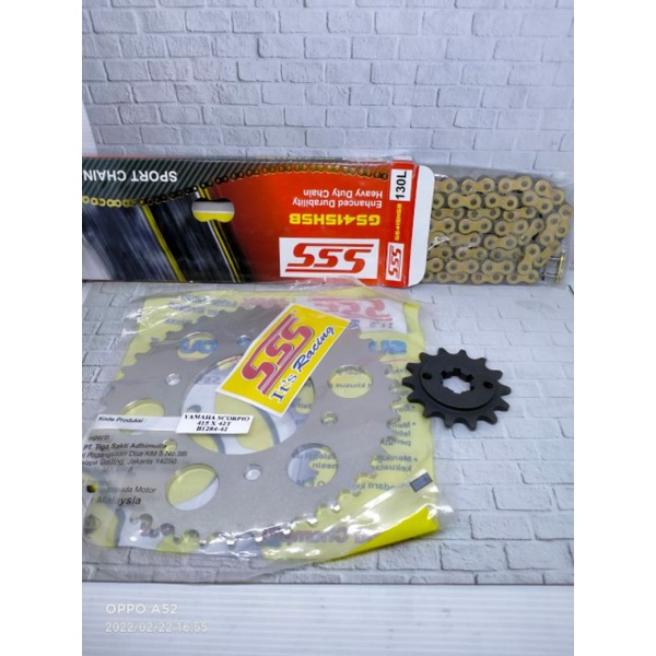 Gear set sss 415 Vixion Old, New, NVL Original