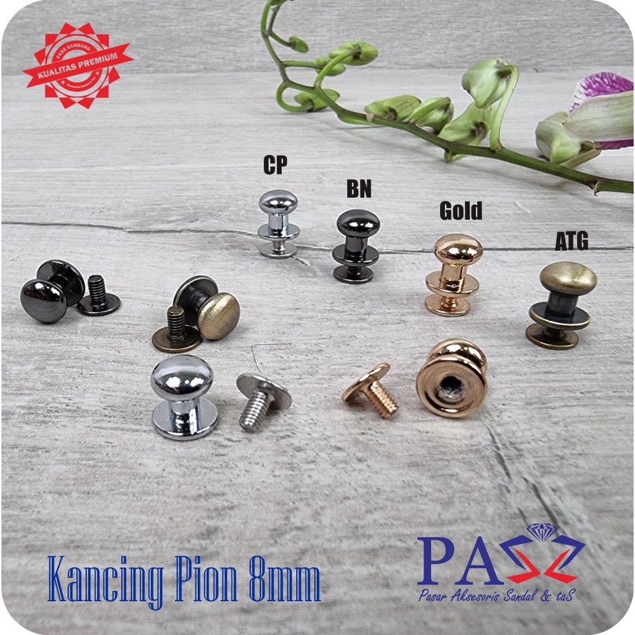 Kancing Pion 8mm harga per 12pcs (Premium Import)