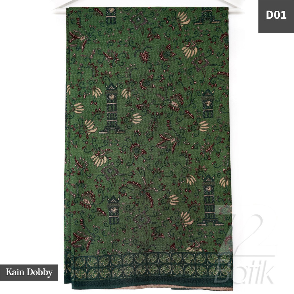 BAHAN BATIK PREMIUM Dobby Motif Jam Gadang Warna Hitam Item Black Dolbi Dobi Doby 729640 CAP 72 - Jarik Jarit Samping Kebat Panjang Batik Dobby Modern Premium Bahan Seragam Batik Pernikahan Kantor Keluarga Murah Kamen Jadi Batik Bali Lembaran