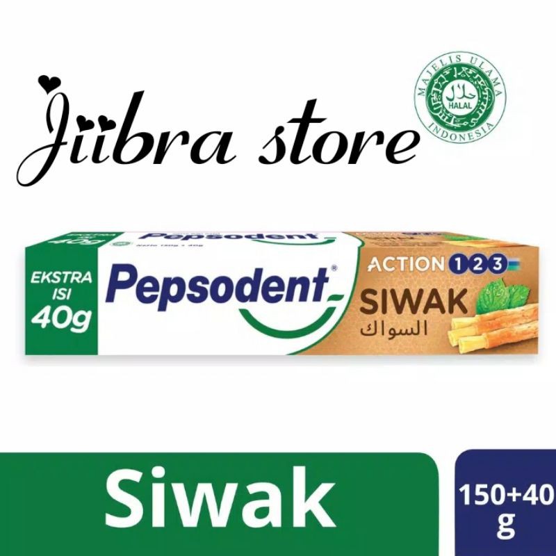 sale!!!Pepsodent action123 nature essentials siwak dan Charcoal 150+25gr