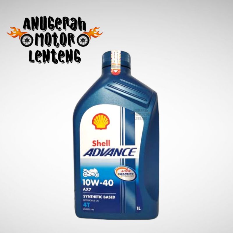 Oli Shell Advance AX7 1 L 10W 40 10/40 Dijamin Asli