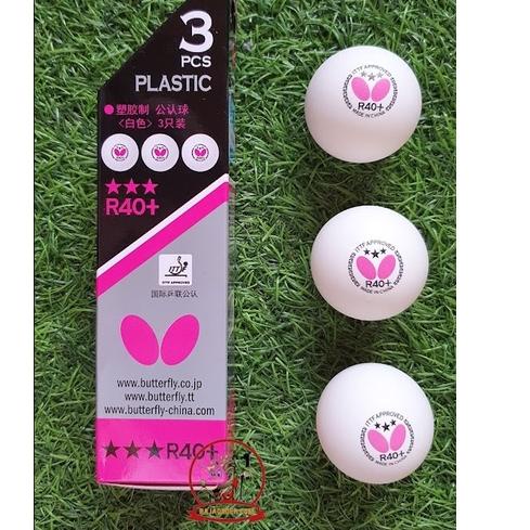Flash Update Bola PingPong Butterfly R40+ Plastic Ball 3 Star ASLI - Ping pong ORI