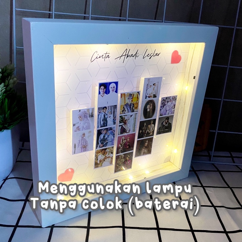 kado viral KOLASE LIGHT FRAME by Wopika Creative | hadiah birthday anniversary, graduation, ldr, dll