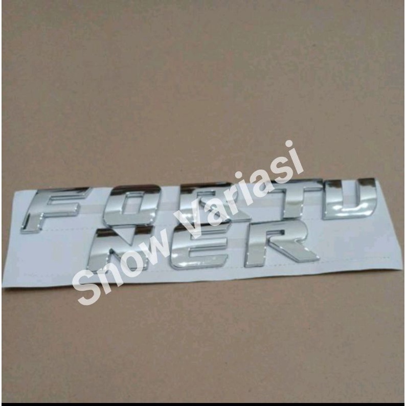 Emblem Kap Mesin Fortuner Chrome / Logo Kap Mesin Toyota Fortuner