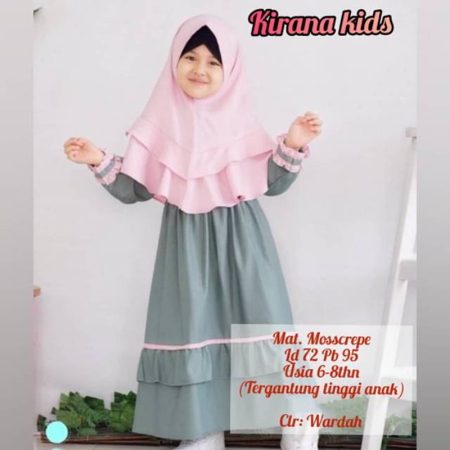 Gamis Anak Perempuan 3-10tahun 3tahun 4tahun 5tahun 6tahun 7tahun 8tahun 9tahun LECETIA KISD