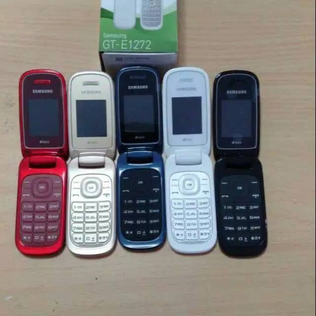 Samsung lipat flip Caramel GT-E1272 samsung murah Hp New bisa bahasa indonesia handphone-3