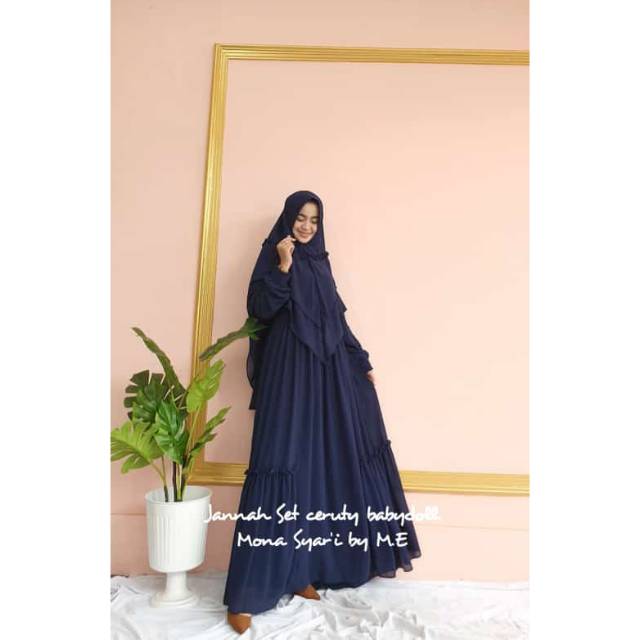 GAMIS SET SYAR'I - JANNAH SET ORI MONA SYAR'I BY M.E