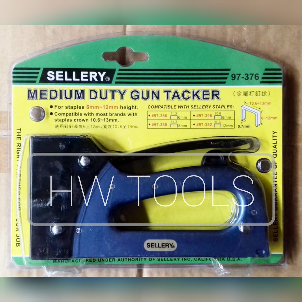 

MEDIUM DUTY GUN TACKER STAPLES 6-12MM SELLERY 97-376