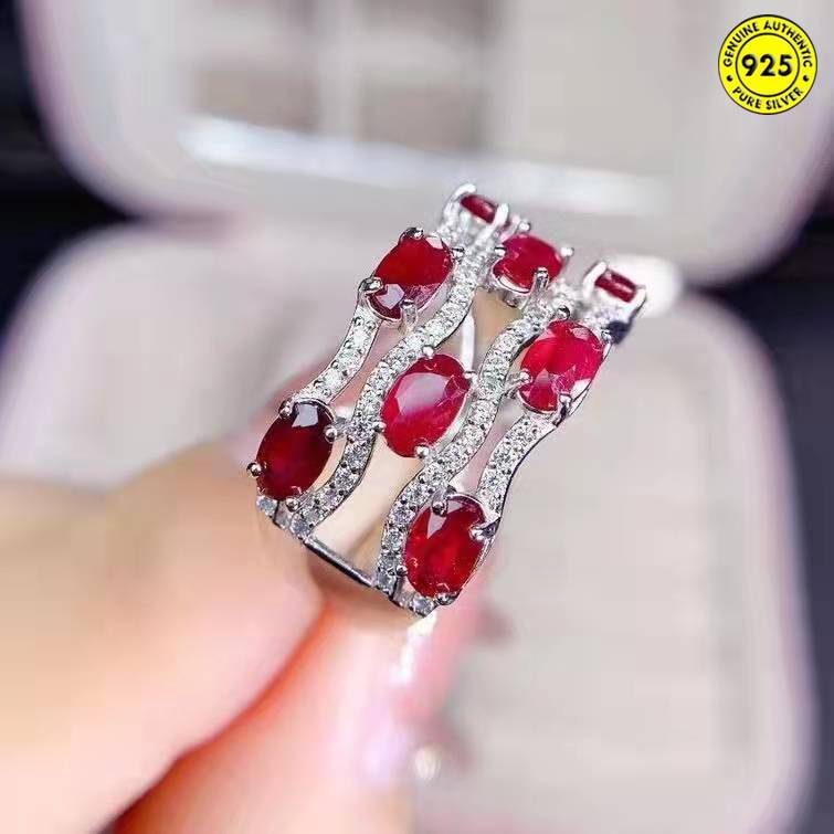 Cincin Berlian Rubi Multi Layer Aneka Warna