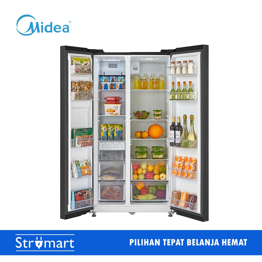 Kulkas MIDEA Side By Side HC-689GV 500liter