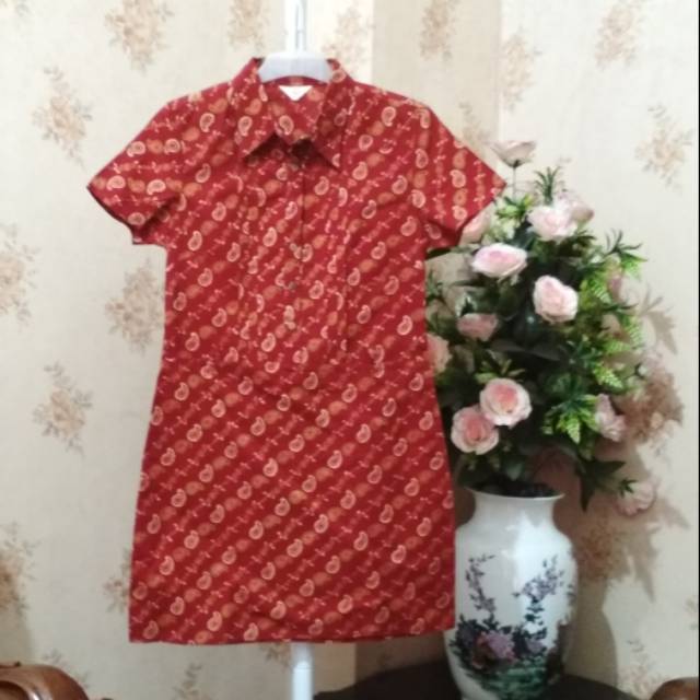 (PRELOVED) DRESS BATIK DANARHADI MURAH, GOOD CONDITION