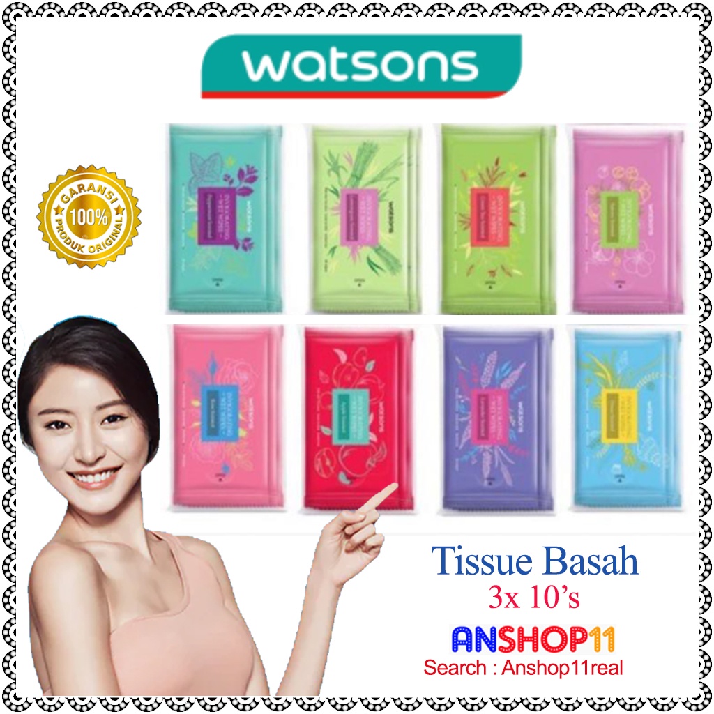 WATSONS TISSUE BASAH ISI 3x10LEMBAR MURAH TISU WATSON Murah