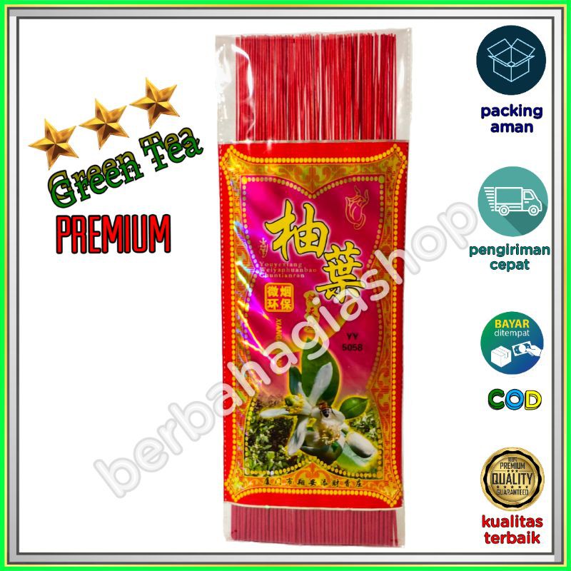 Hio Dupa Sembahyang Merah Halus Wangi Harum Green Tea Premium Taiwan