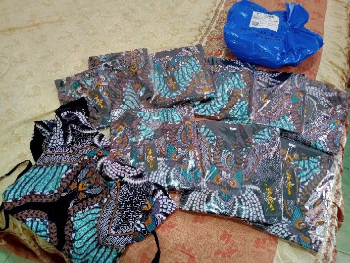 Batik Couple Keluarga Sania Ruffle Ori Ndoro Jowi Dnt Motif Madu