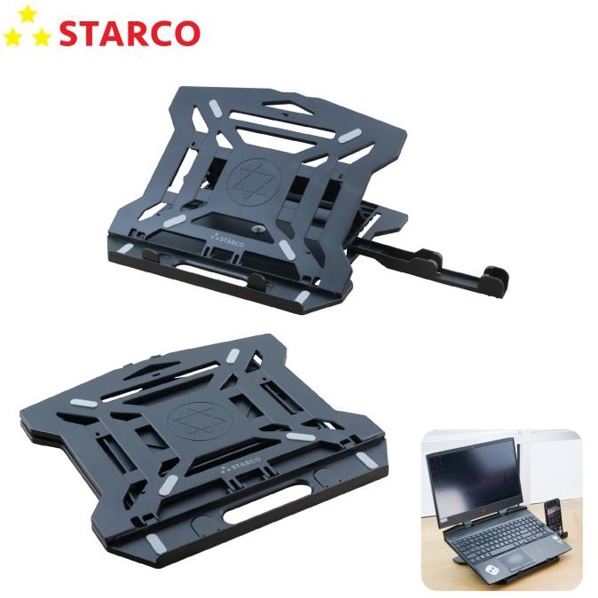 Starco 2 In 1 Foldable Laptop Stand Holder Hp Tablet Stand Meja Laptop Terlaris