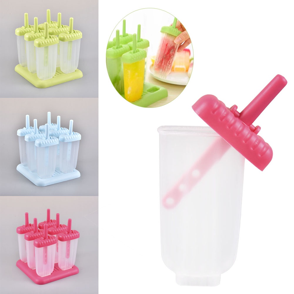 6pcs Cetakan Es Krim Popsicle DIY Untuk Musim Panas