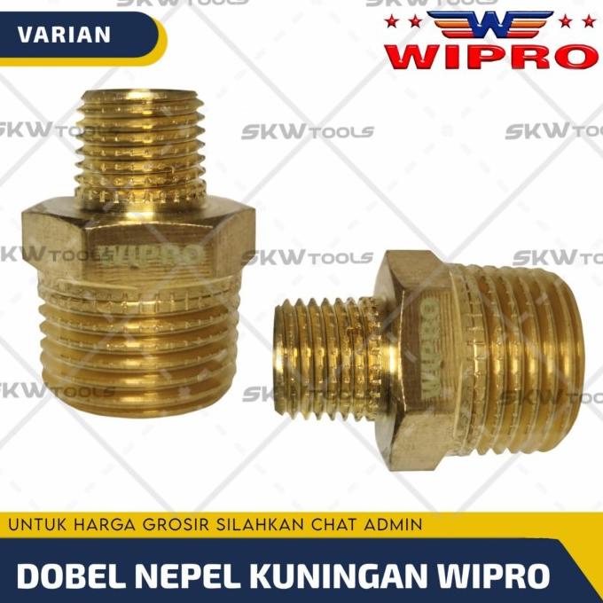 Jual Termantab Double Nipple Brass Double Nepel Kuningan Wipro