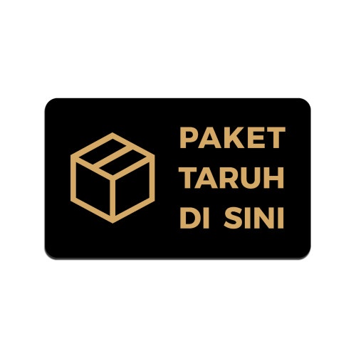 

SIGN AKRILIK PAKET TARUH DI SINI EMAS/HITAM-Uk 20x12cm
