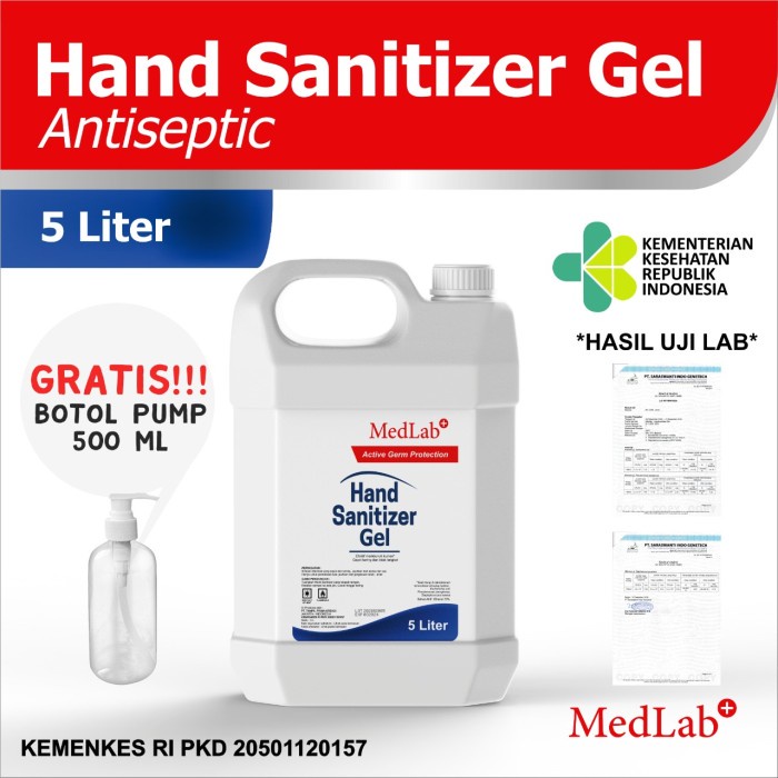 Sanitizer-Hand- Hand Sanitizer Gel 5 Liter Medlab Antiseptik New Formula -Hand-Sanitizer.