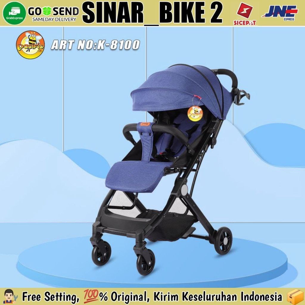 Baby Stroller Kereta Bayi Pacific SP-K8100 New Born Duduk Rebahan Tidur Stroller