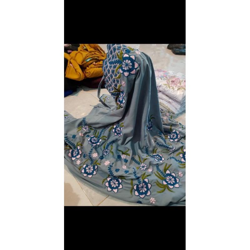 Mukena polino warna terusan bordir